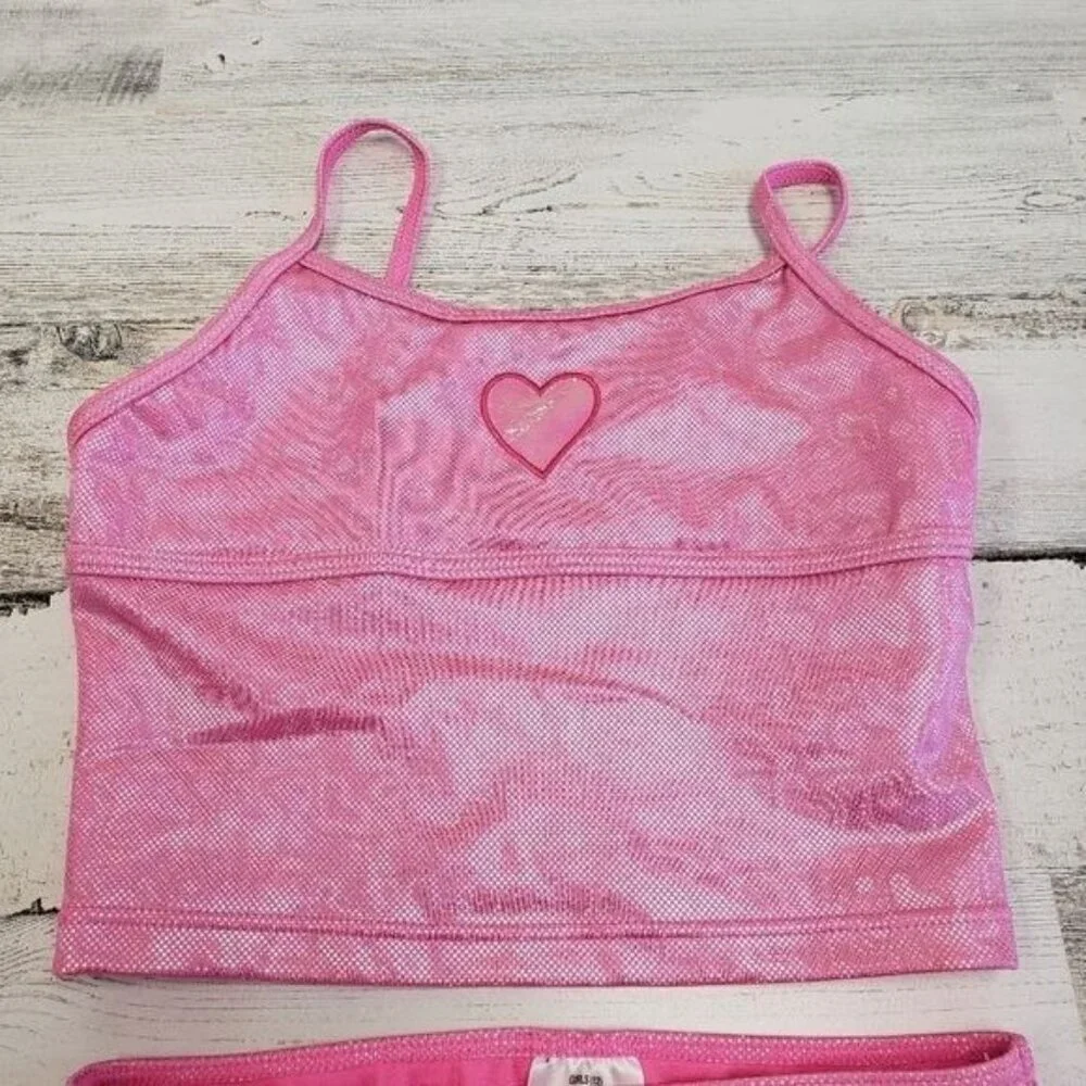 Sand n Sun Girls 2 Piece Heart Swim Suit Size 12 - Picture 3 of 8